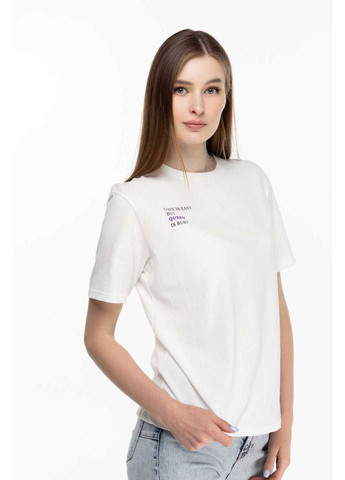 Белая демисезон футболка с принтом PEPPER MINT