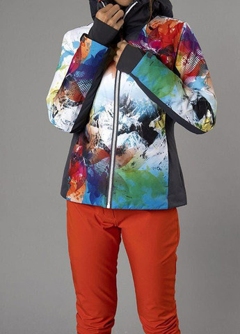 Лыжная куртка с ярким принтом Woman Jacket Fix Hood CMP (260362513)