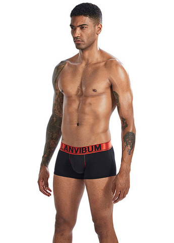 Мужские трусы хипсы Черный Нижнее белье хипсы Lanvibum (260360092)