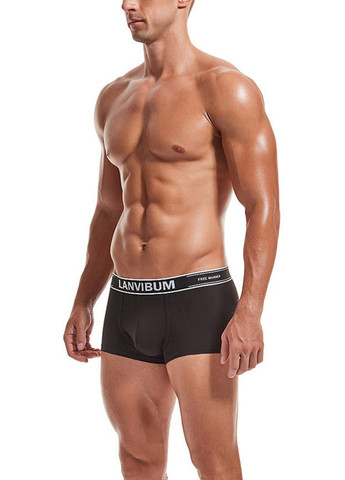 Мужские трусы хипсы Черный Мужское нижнее белье Lanvibum (260360106)