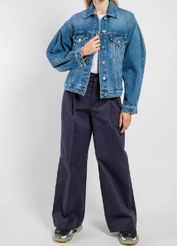 Синя демісезонна джинсова куртка MSGM