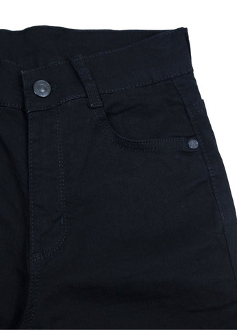 Черные демисезонные зауженные джинсы для девочек с высокой талией черные Altun