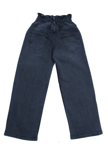 Серые демисезонные клеш джинсы для девочек широкие серые Altun