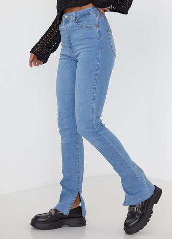Жіночі джинси skinny з розрізами Lurex - (260376432)