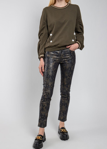 Черные укороченные джинсы с принтом Liu Jo - (260391688)