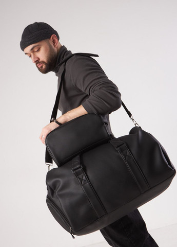 Спортивна / дорожня сумка з кишенею для взуття 35L Black на 2 відділення No Brand сумка l (260396338)