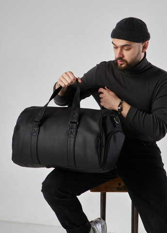 Спортивна / дорожня сумка з кишенею для взуття 35L Black на 2 відділення No Brand сумка l (260396338)