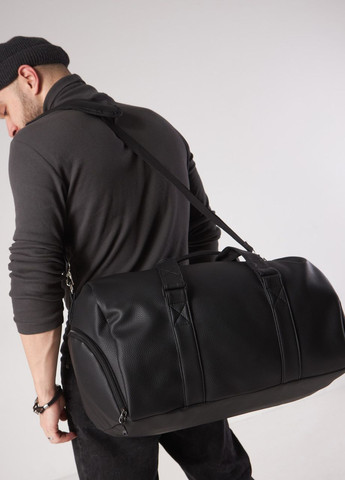 Спортивна / дорожня сумка з кишенею для взуття 35L Black на 2 відділення No Brand сумка l (260396319)