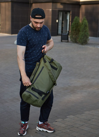 Многофункциональная сумка-рюкзак с карманом для обуви 37L на 3 отделения, в цвете хаки No Brand сумка barrel (260396313)