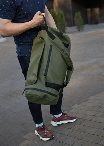 Багатофункціональна сумка-рюкзак з кишенею для взуття 37L на 3 відділення, в кольорі хакі No Brand сумка barrel (260396313)