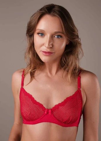 Красный бюстгальтер ласка slz26101022 мягкая чашка красный Brabrabra с косточками