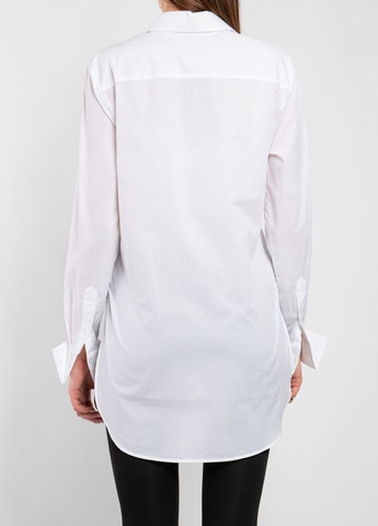 Белая кэжуал рубашка однотонная MSGM