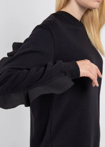 Чорний світшот MSGM однотонний (260391555)
