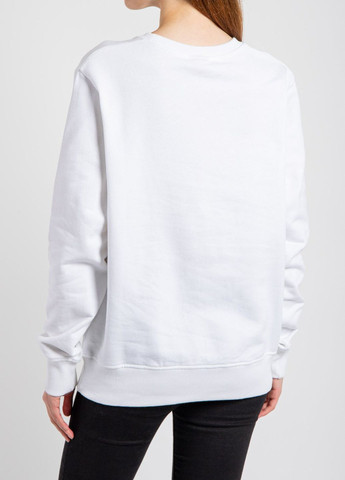 Белый белый хлопковый свитшот с вышитым логотипом Supreme Spain однотонный (189850224)