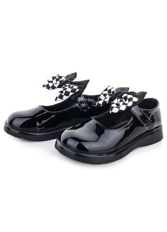 Черные туфлі для дівчинки чорний (4349-v0) No Brand