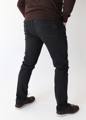 Черные демисезонные слим джинсы мужские черные слимы Slim ARCHILES
