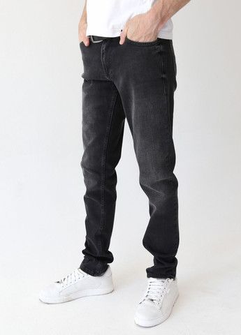 Темно-серые демисезонные слим джинсы мужские темно-серые Слегка-зауженная ARCHILES