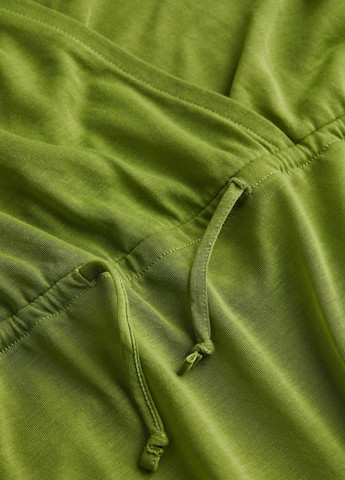 Зеленое пляжное платье H&M однотонное