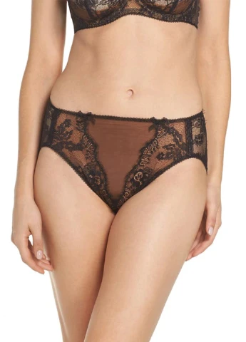 Трусики D21369 Слип Черный Dita von teese Savoir Faire Sheer (260395016)
