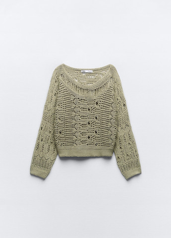 Оливковий (хакі) демісезонний светр Zara