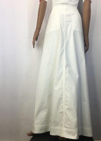 Белая джинсовая однотонная юбка Ralph Lauren клешированная