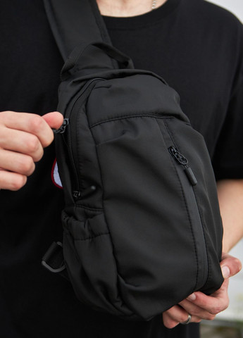 Мужская сумка-слинг через плечо/нагрудная в черном цвете No Brand (260396321)