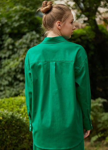 Зеленая повседневный рубашка однотонная Forly