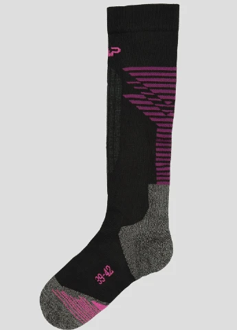 Чёрные черные лыжные гольфы ski sock lenpur wmn CMP однотонные (260474645)