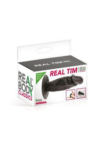 Фаллоимитатор - Real Tim Black, TPE, диаметр 3,4см Real Body (260414543)