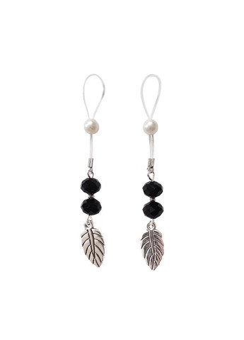 Сексуальные украшения для сосков с листиком Nipple Jewelry Leaf, цвет черный No Brand (260414104)
