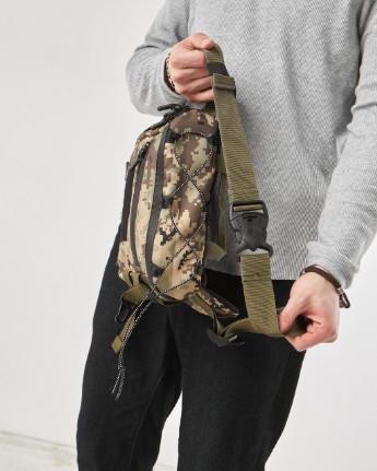 Тактична бананка, поясна сумка піксель із карабіном No Brand Tactica TT (260492545)