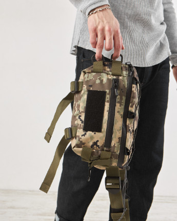 Тактична бананка, поясна сумка піксель із карабіном No Brand Tactica TT (260492545)