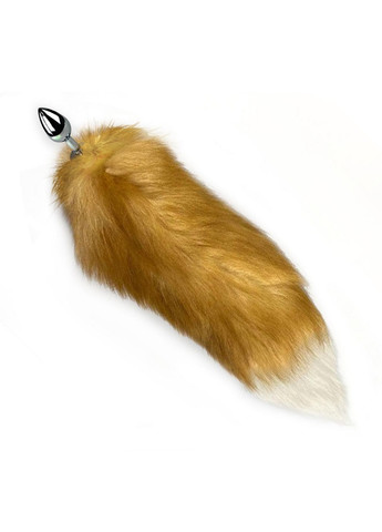 Металлическая анальная пробка с хвостом из натурального меха size M Foxy fox Art of Sex (260450739)