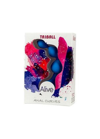 Анальні кульки Triball Blue 150*20 мм Alive (260450503)