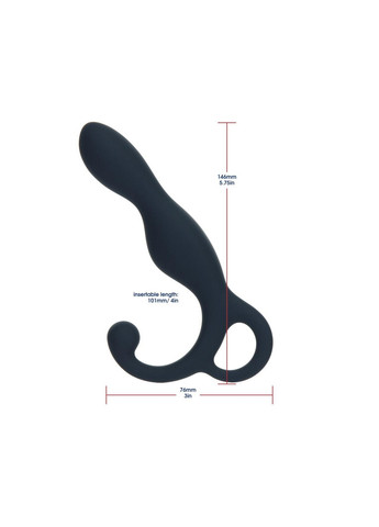 Массажер простаты Lux Active – LX1 – Anal 5.75" – Dark Blue Trainer (260450766)