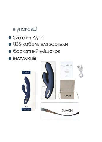 Вибратор-кролик Aylin Dark Blue Svakom (260450667)