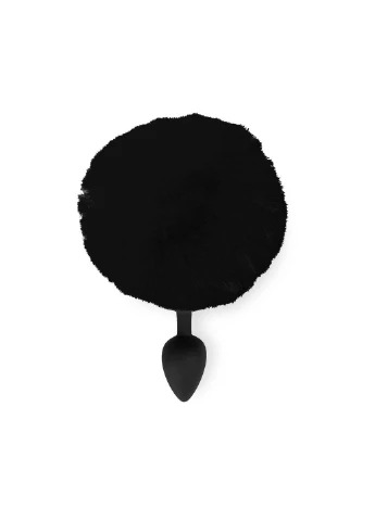 Силіконовий анальний затор М - Butt plug Rabbit Tail,Чорний Art of Sex (260450749)
