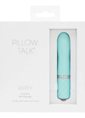 Розкішний вібратор - Flirty Teal із кристалом Swarovski (SO2726) Pillow Talk (260450515)