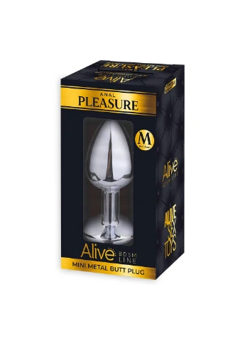 Анальний затор Mini Metal Butt Plug Blue M Alive (260450501)
