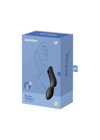 Вакуумный клиторальный стимулятор Curvy Trinity 2 Black Satisfyer (260450613)