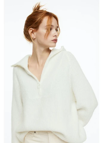 Білий демісезонний светр H&M