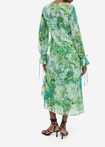 Світло-зелена кежуал сукня H&M з малюнком