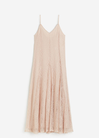 Светло-бежевое кэжуал платье H&M однотонное