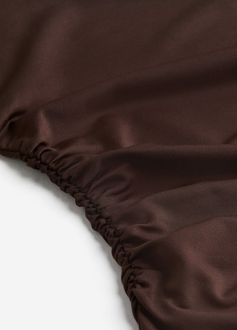 Темно-коричневое деловое платье H&M однотонное