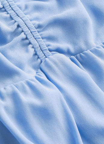 Голубое деловое платье H&M однотонное