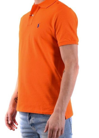 Оранжевая футболка-футболка поло для мужчин Ralph Lauren однотонная