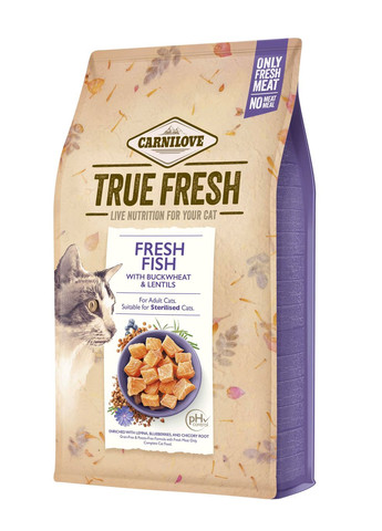Сухой корм для взрослых кошек True Fresh Cat Fish с рыбой, 340 г Carnilove (260479260)