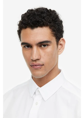 Белая классическая рубашка H&M