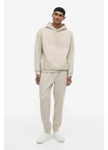Бежевые спортивные демисезонные брюки H&M