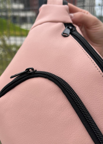 Женская нагрудная сумка-бананка, слинг-сумка практичная и стильная в розовом цвете No Brand tender (260517653)
